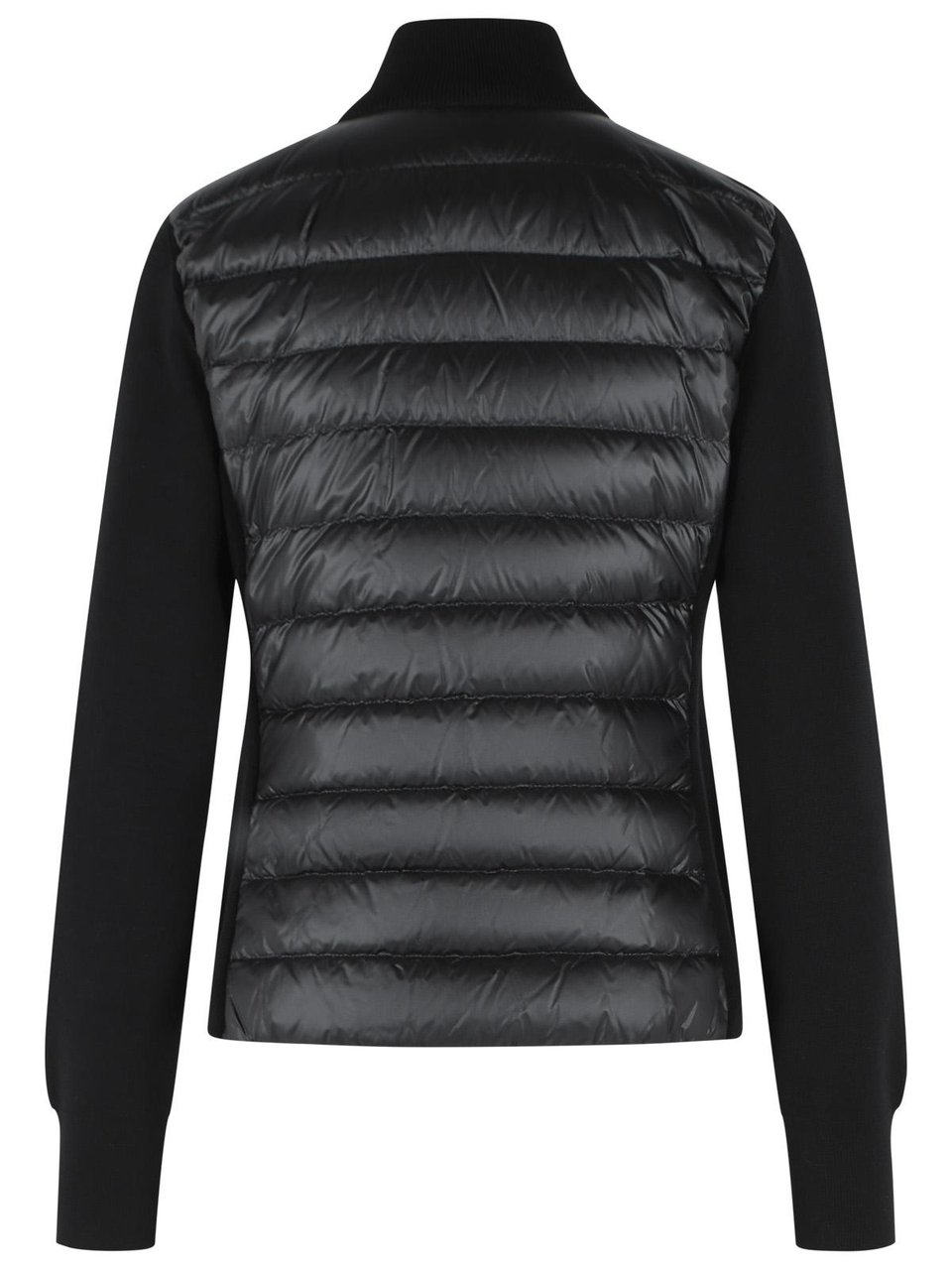 Moncler 'Tricot' Black Virgin Wool Cardigan Zwart
