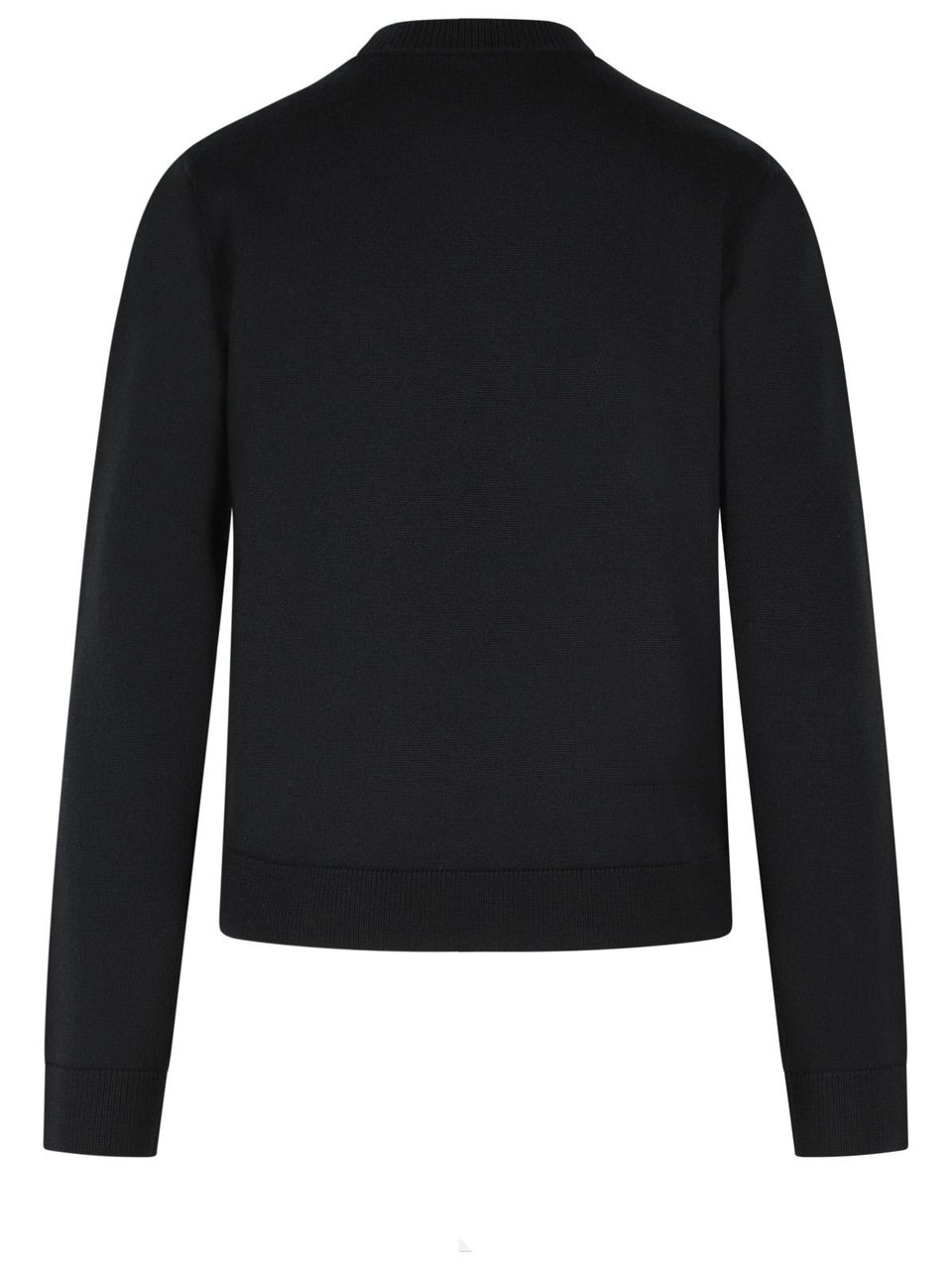 Moncler 'Tricot' Black Virgin Wool Cardigan Zwart