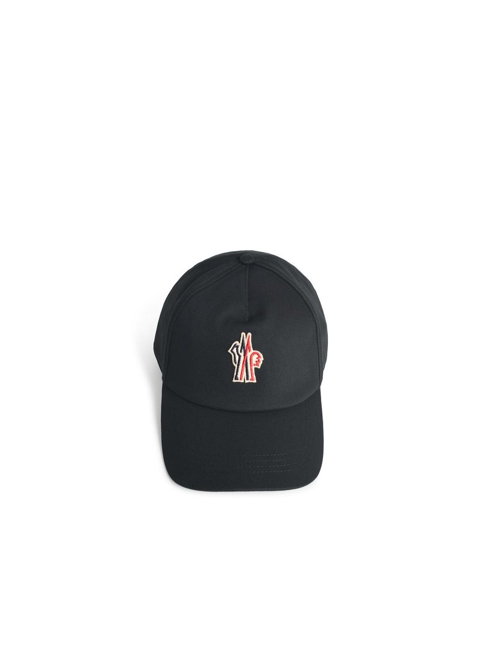 Moncler Black Cotton Cap Zwart