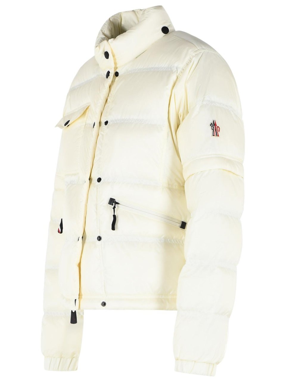 Moncler 'Mauduits' Ivory White Polyamide Down Jacket Neutraal