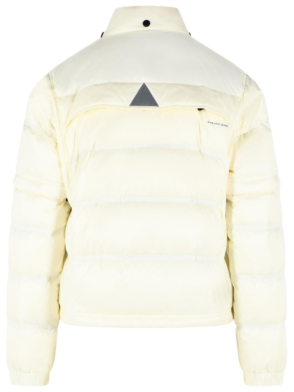 Moncler 'Mauduits' Ivory White Polyamide Down Jacket Neutraal