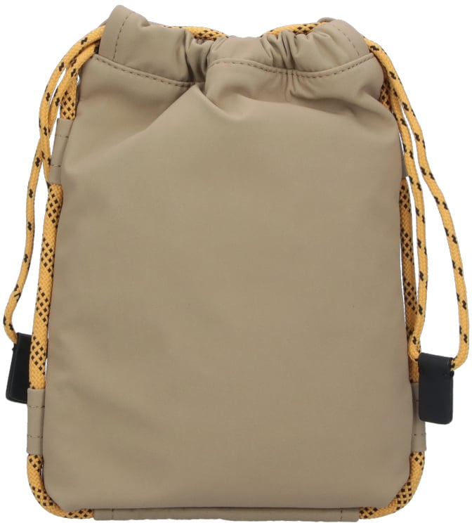 Moncler Beige Makaio Drawstring Fabric Shoulder Bag Neutraal