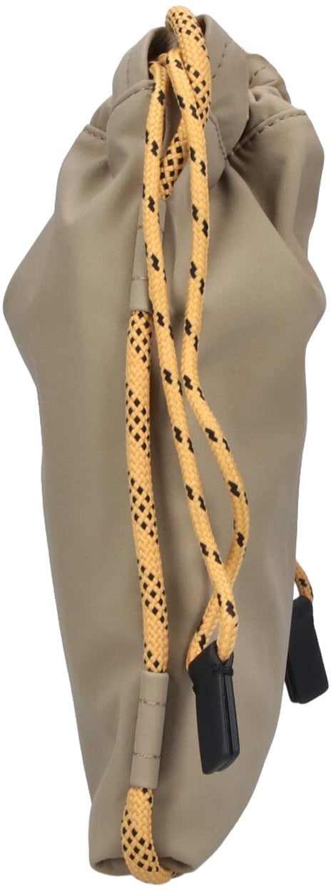 Moncler Beige Makaio Drawstring Fabric Shoulder Bag Neutraal