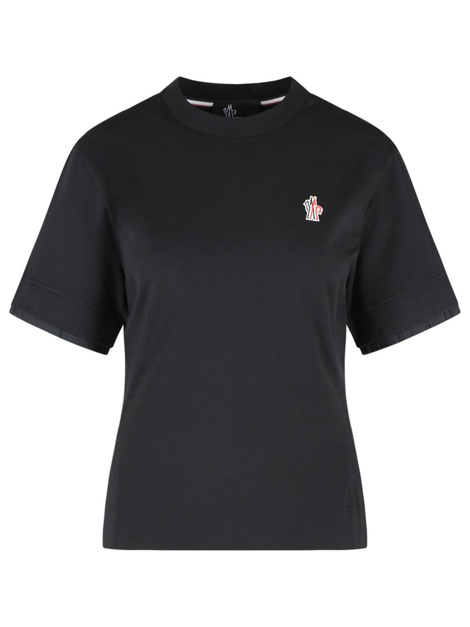 Moncler Black Cotton T-Shirt Zwart