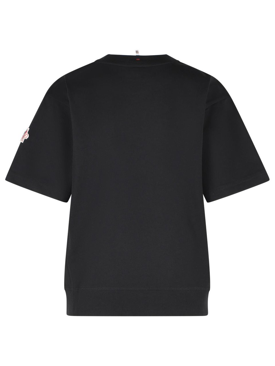 Moncler Black Cotton T-Shirt Zwart