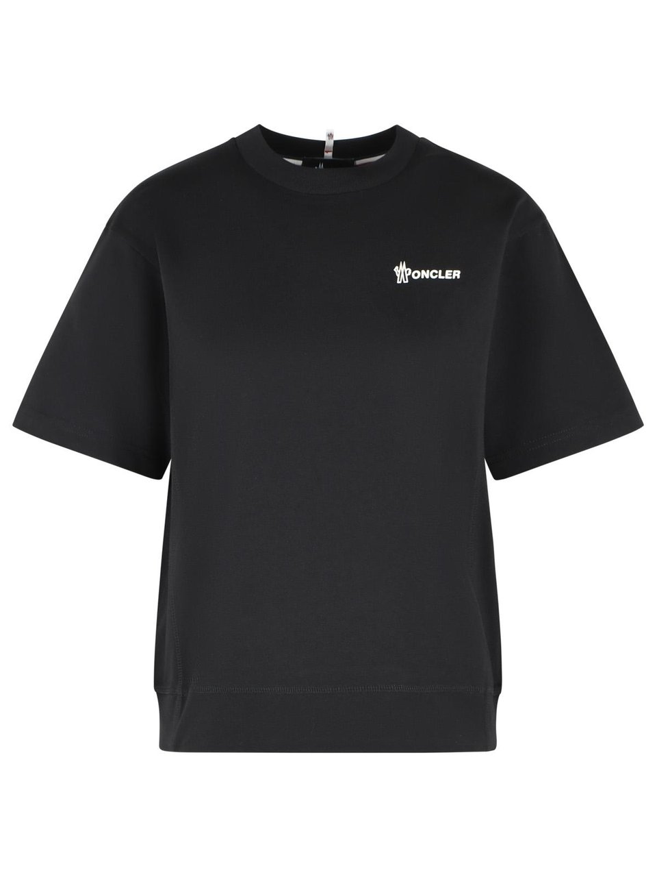 Moncler Black Cotton T-Shirt Zwart