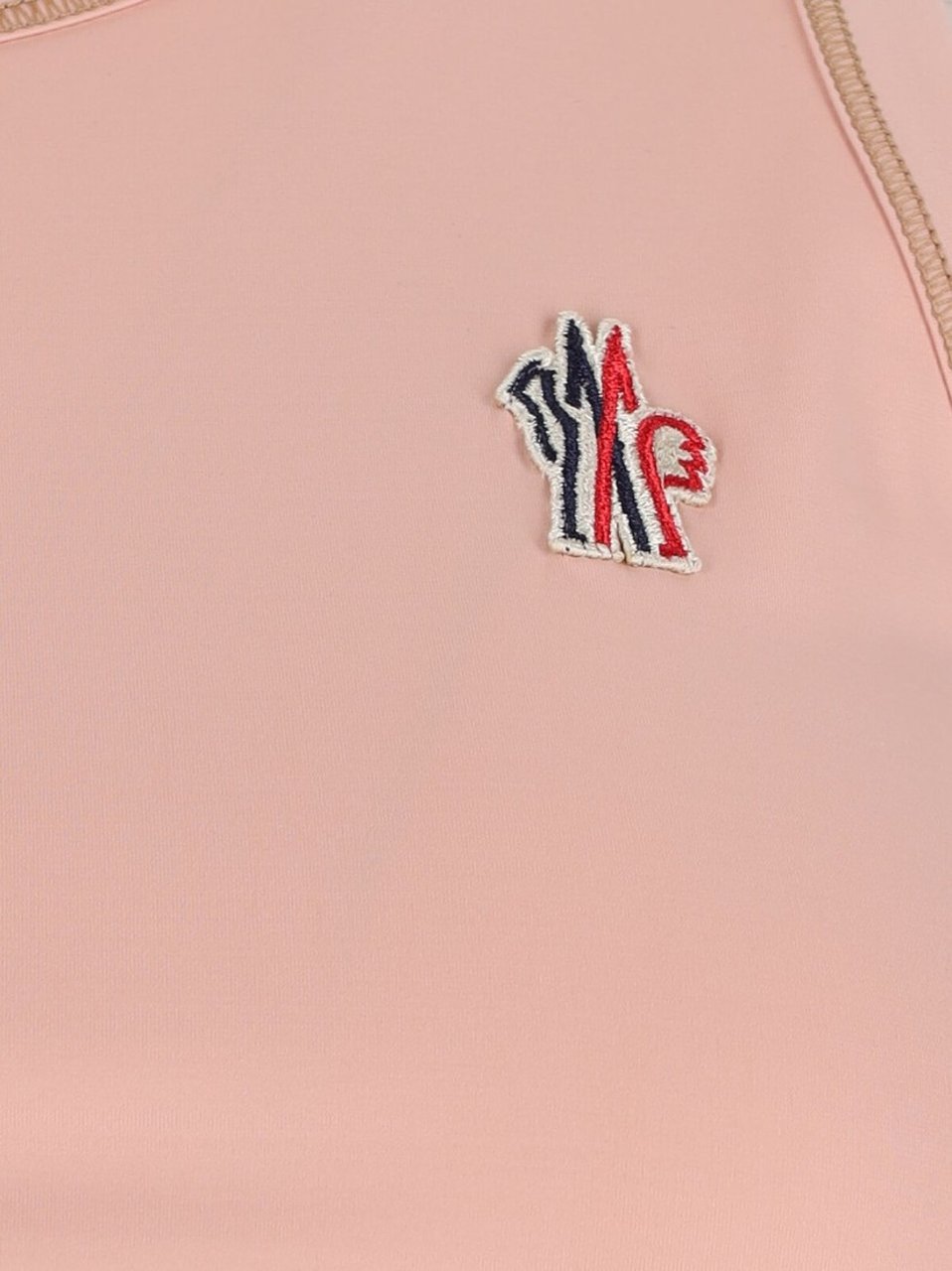 Moncler Logo Tank Top, In Pink Nylon Roze