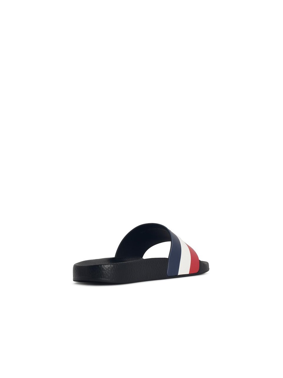 Moncler 'Basile' Black Rubber Slides Maroon