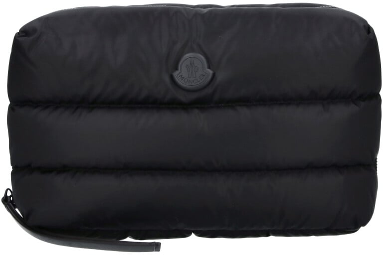 Moncler Black Caradoc Padded Quilted Pouch Zwart