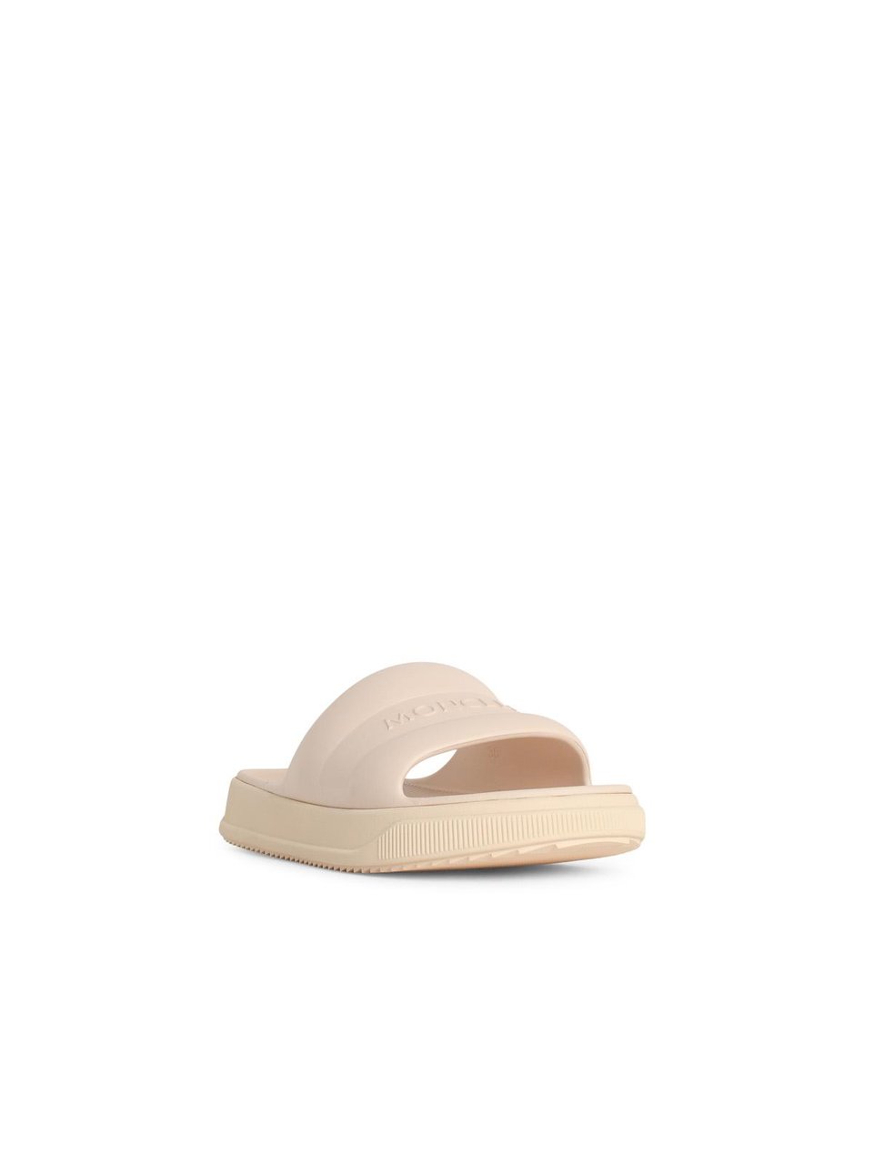 Moncler ' Altive' Ivory White Rubber Slides Neutraal