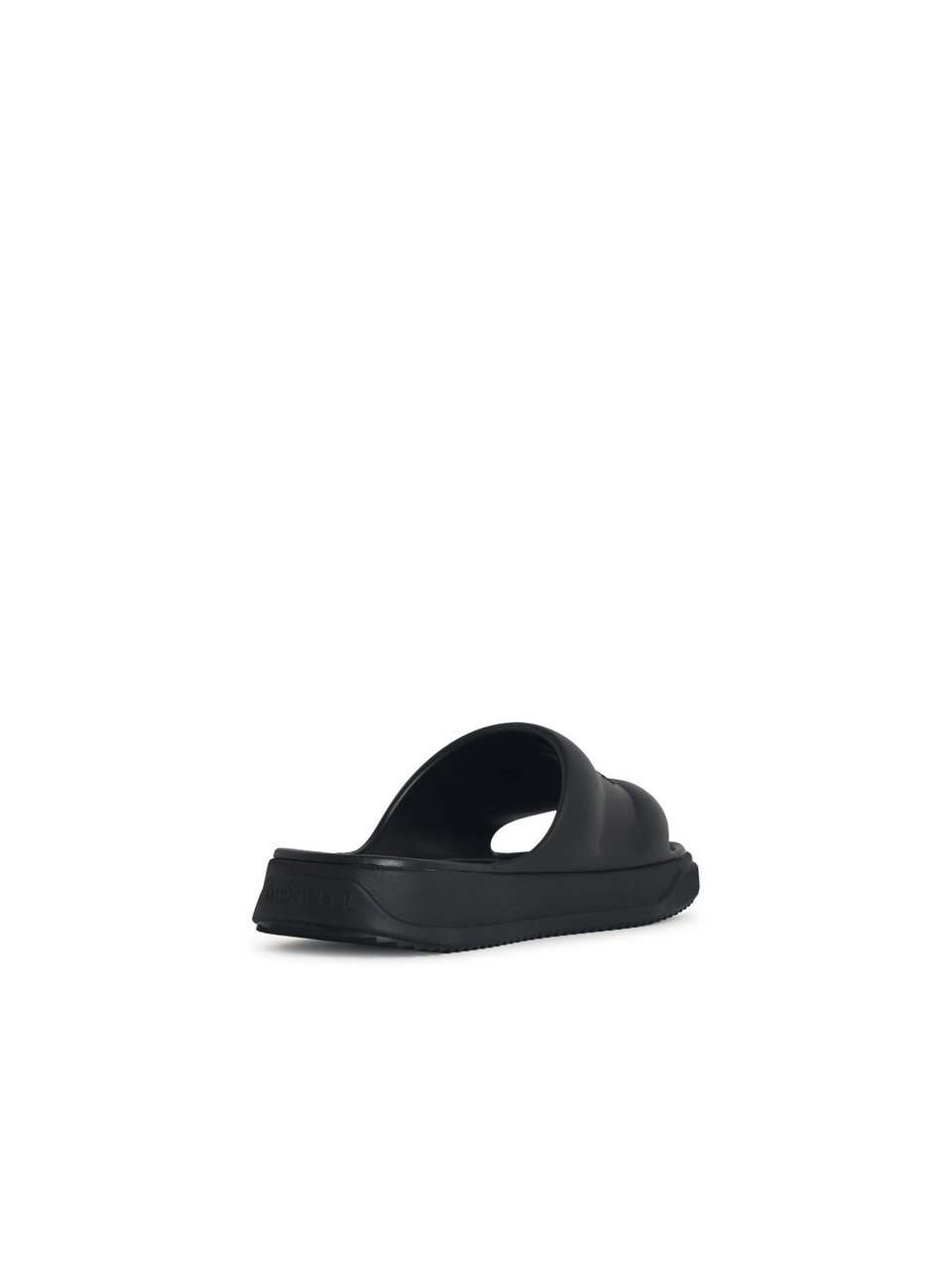 Moncler ' Altive' Black Rubber Slides Zwart