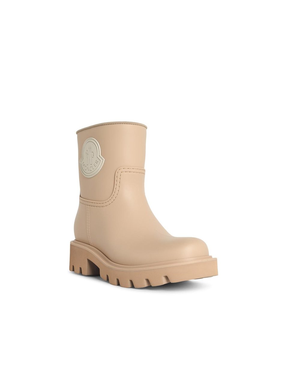 Moncler 'Kickstream' Beige Sand Pvc Rain Boots Neutraal
