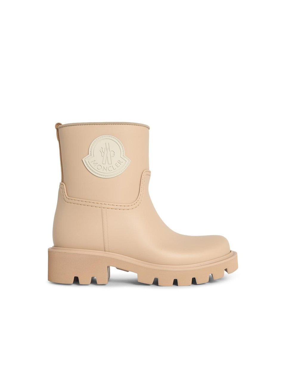 Moncler 'Kickstream' Beige Sand Pvc Rain Boots Neutraal