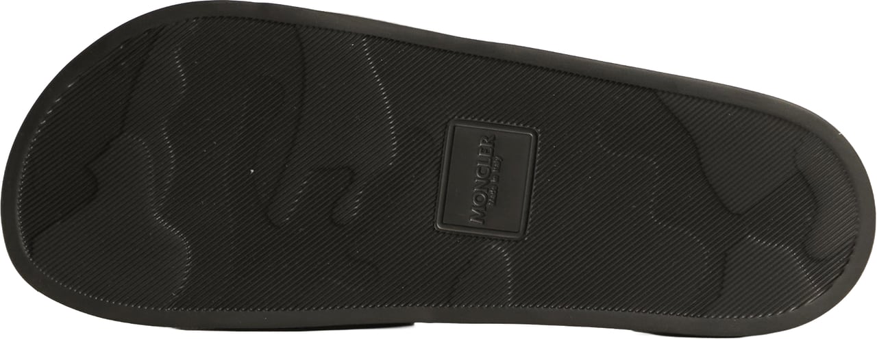 Moncler Basile rubber slides Zwart