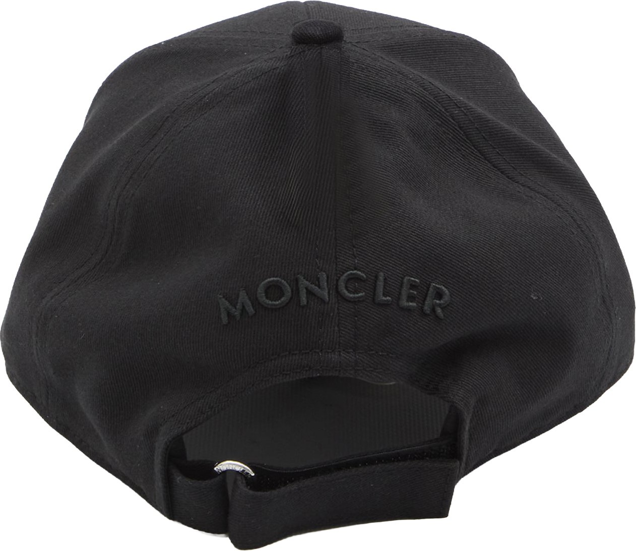 Moncler Baseball cap in cotton gabardine Zwart