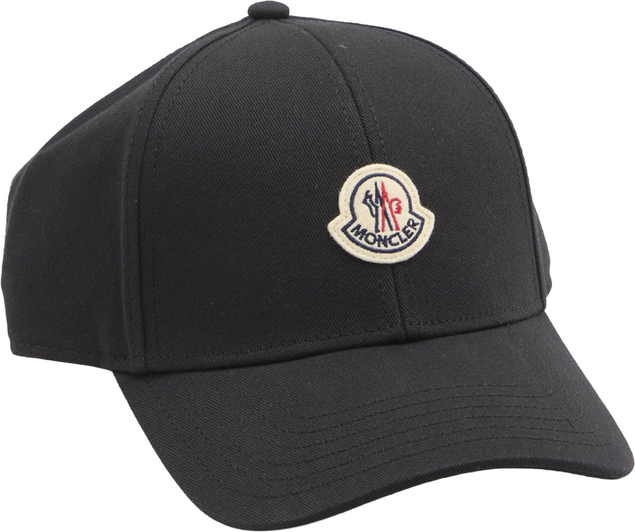 Moncler Baseball cap in cotton gabardine Zwart