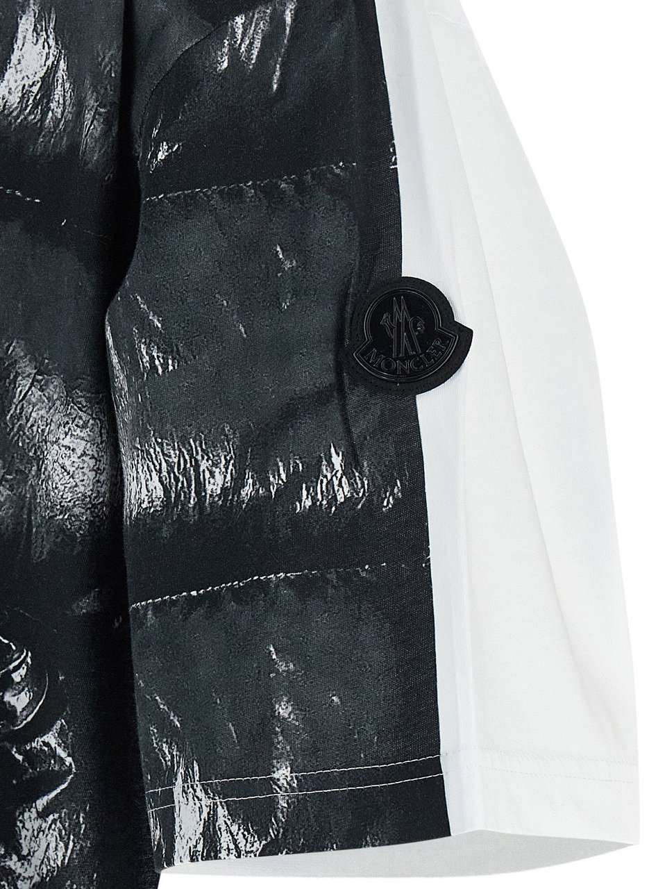 MONCLER GENIUS Black Cotton T-Shirt Zwart