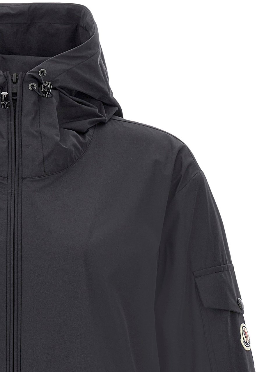 Moncler Black Polyester Shell Jacket Zwart