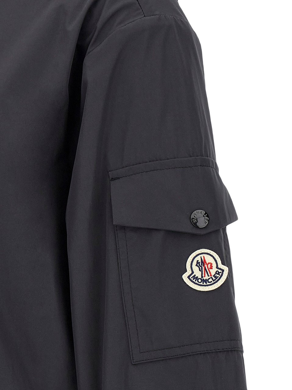 Moncler Black Polyester Shell Jacket Zwart