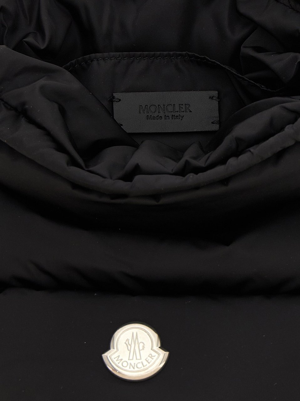 Moncler Black Polyamide Handbag Zwart