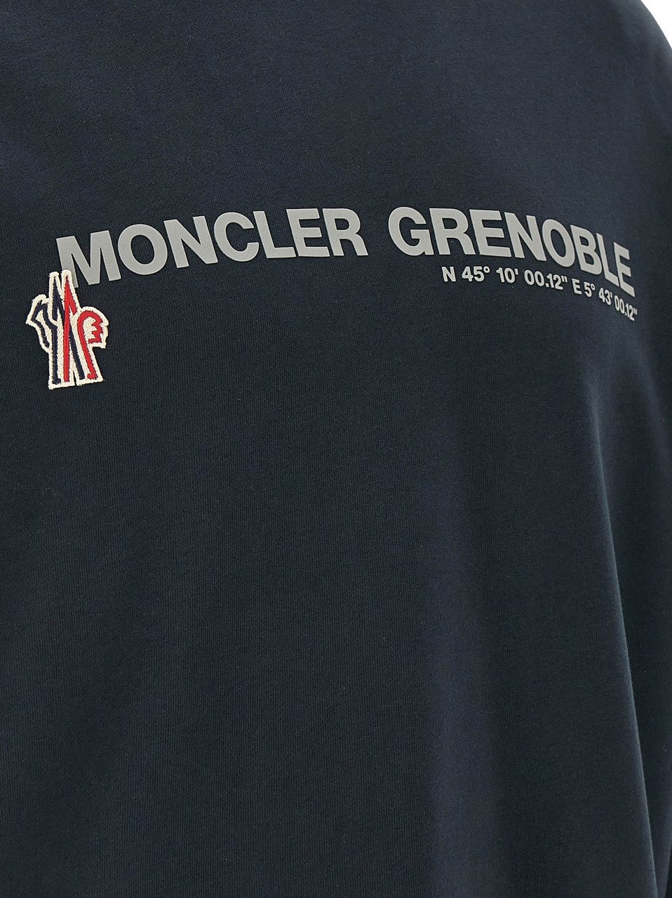 Moncler Grenoble Blue Cotton Sweatshirt Blauw