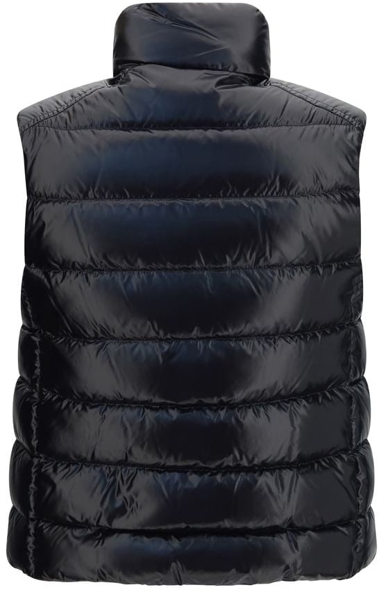 Moncler Black Polyamide Sleeveless Jacket Zwart