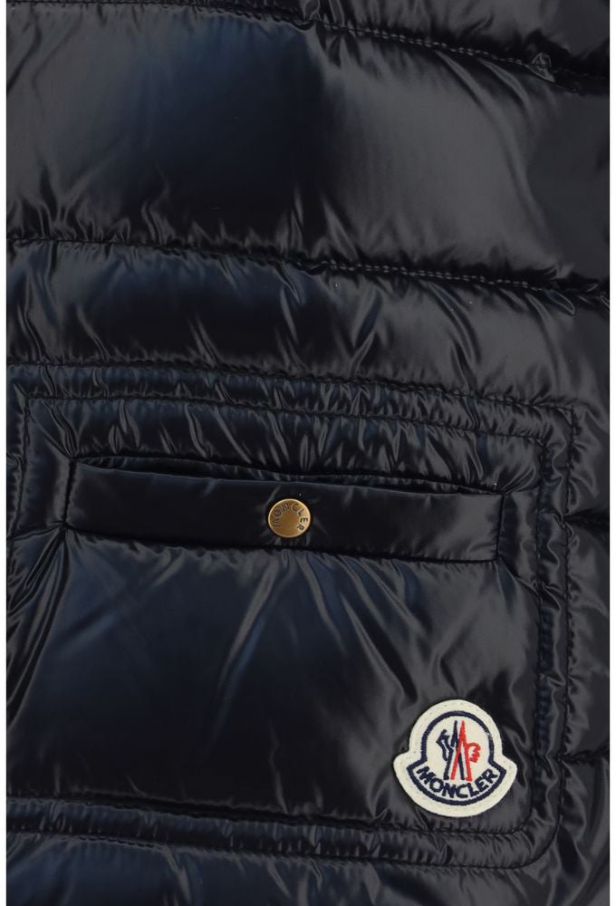 Moncler Black Polyamide Sleeveless Jacket Zwart