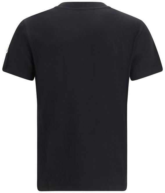 Moncler Black Cotton T-Shirt Zwart