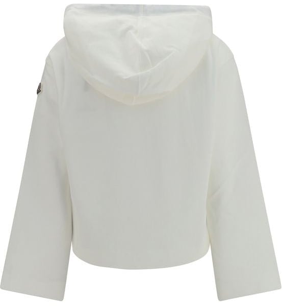 Moncler White Cotton Sweatshirt Wit