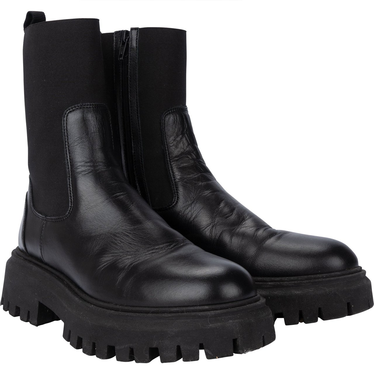 Moncler Moncler Black Chelsea Boots (37) Divers