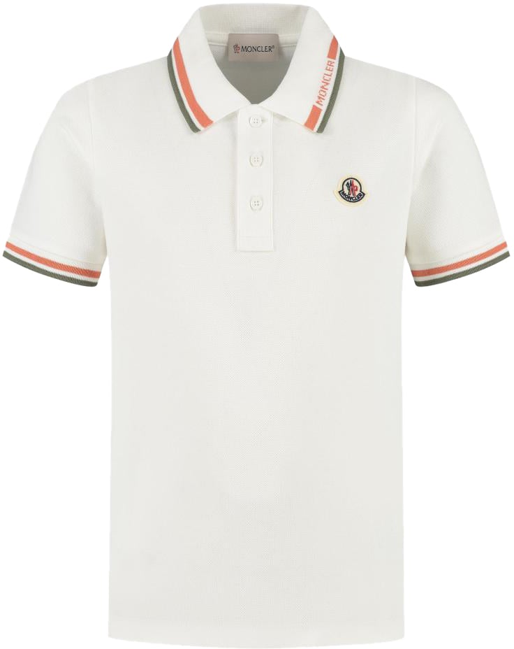 Moncler Ss Polo Wit
