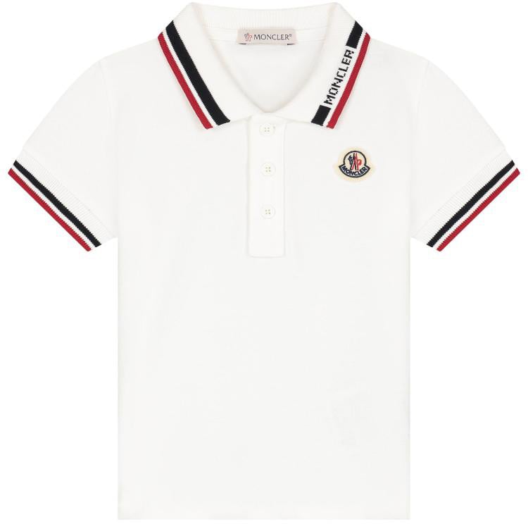Moncler Ss Polo Wit