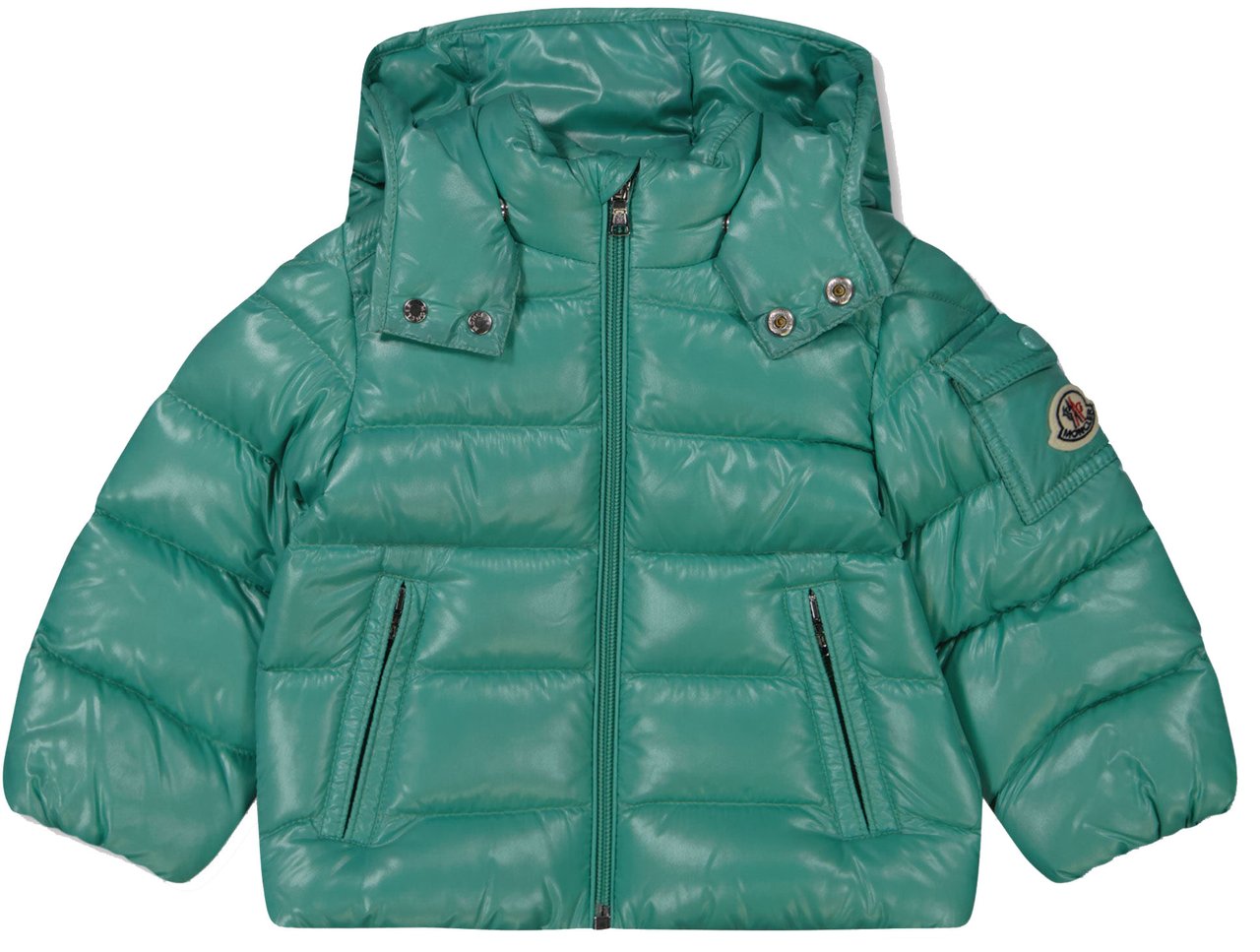 Moncler Moncler Maya Baby Jongens Winterjas In Mint Groen
