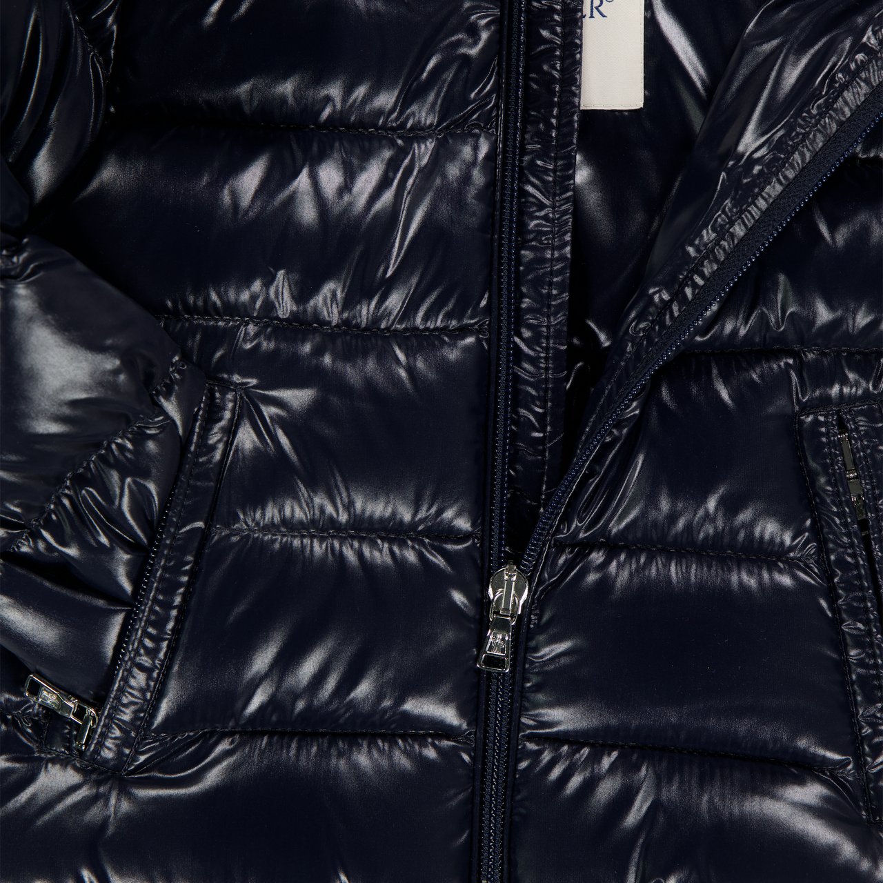 Moncler Moncler Maya Baby Jongens Winterjassen In Navy Blauw