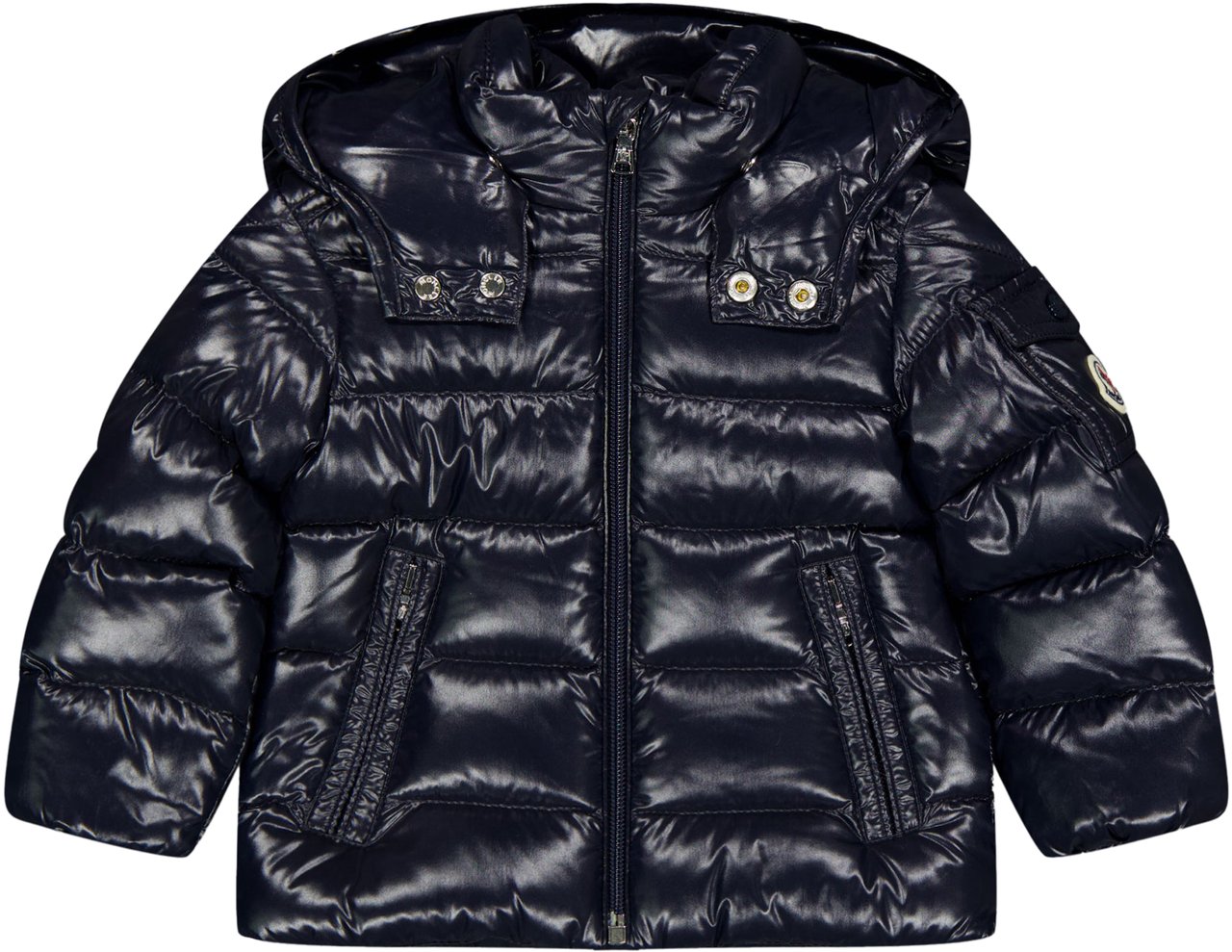 Moncler Moncler Maya Baby Jongens Winterjassen In Navy Blauw