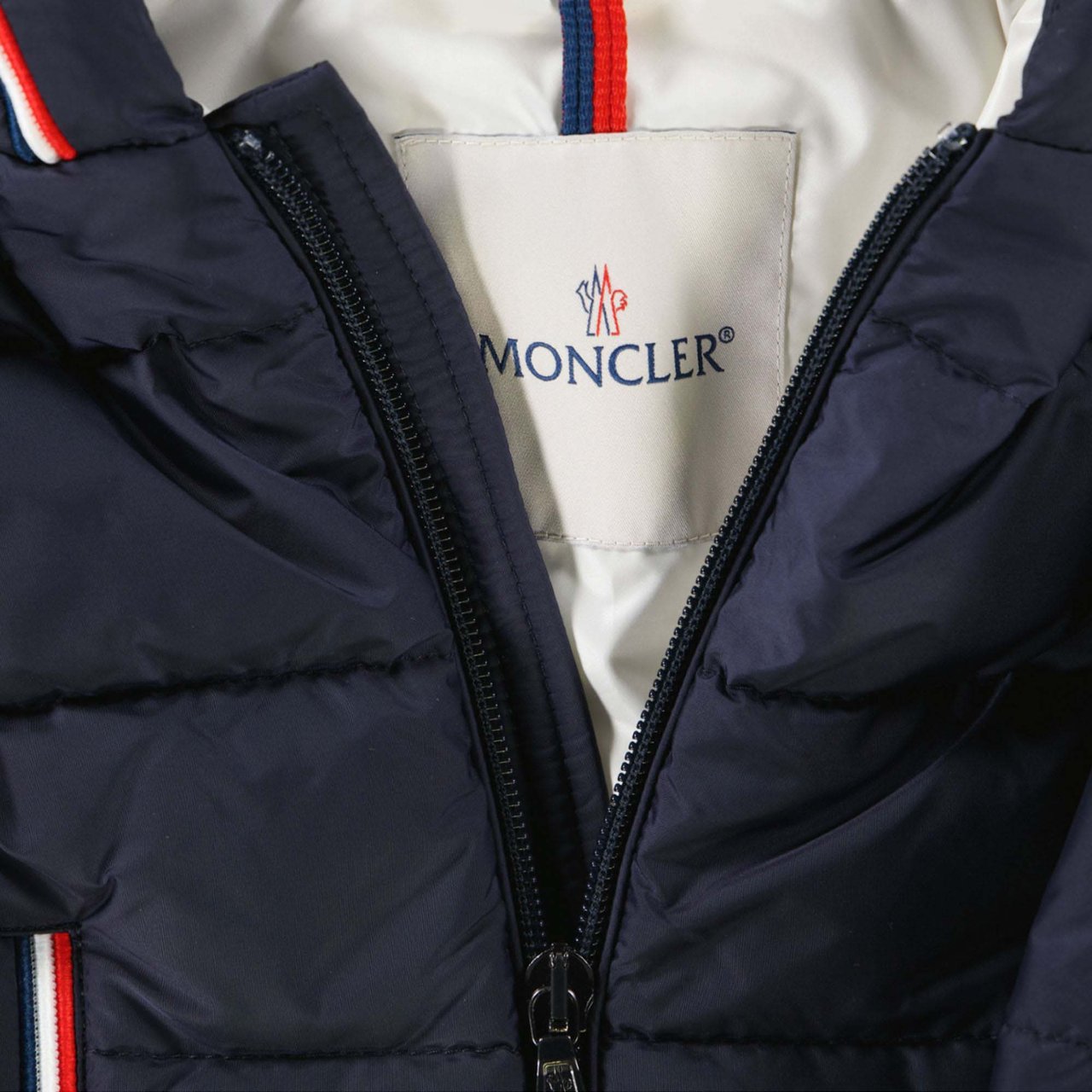 Moncler Moncler Merary Baby Jongens Winterjas In Navy Blauw