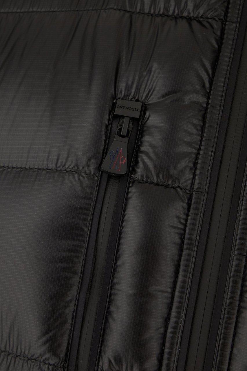 Moncler Moncler Grenoble Black nylon Orres down jacket Zwart
