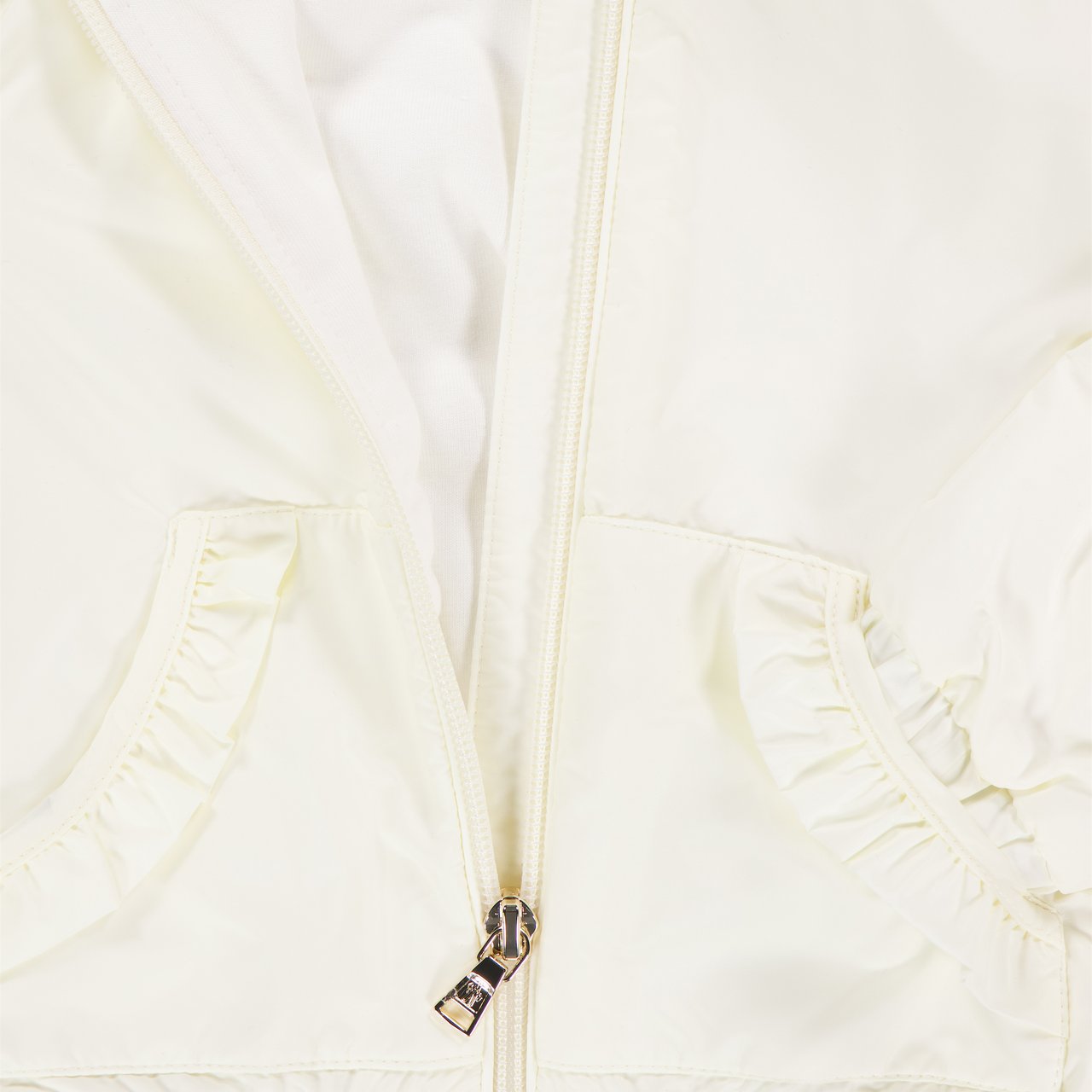 Moncler Nigar Baby Meisjes Zomerjas In Off White Wit