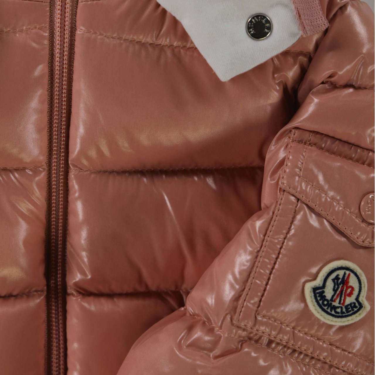 Moncler Moncler Bady Baby Meisjes Winterjas In Oud Roze Roze
