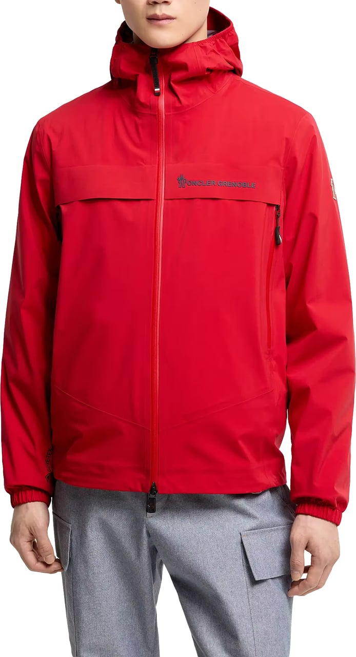 Moncler Red Shipton Hooded Casual Jacket Rood
