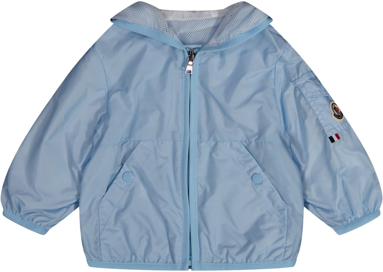 Moncler Songu Baby Jongens Zomerjas In Licht Blauw Blauw