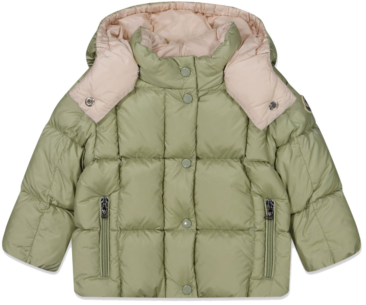 Moncler Moncler Parana Baby Meisjes Winterjas In Licht Groen Groen