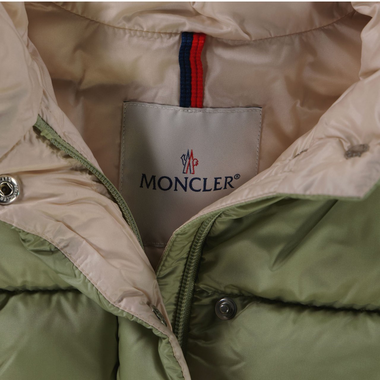 Moncler Moncler Parana Baby Meisjes Winterjas In Licht Groen Groen