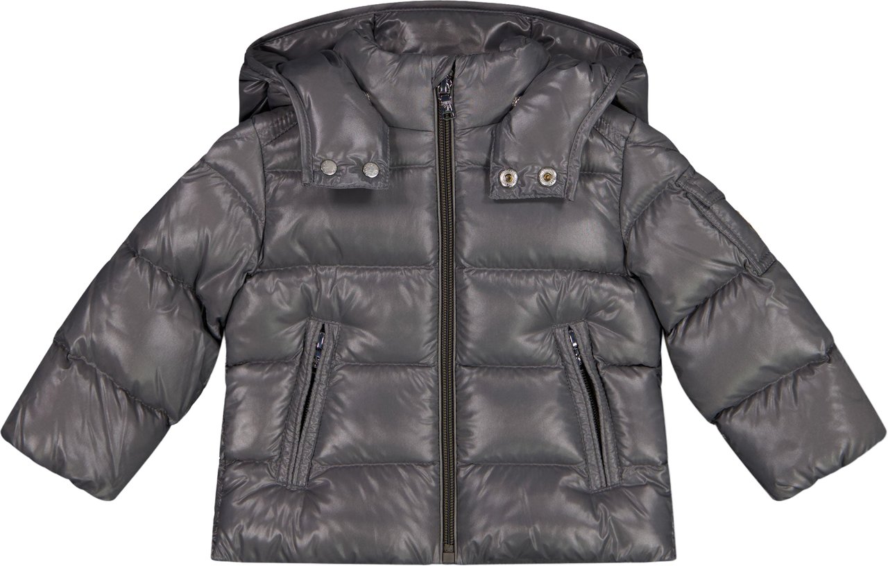 Moncler Maya Baby Jongens Winterjas In Grijs Grijs