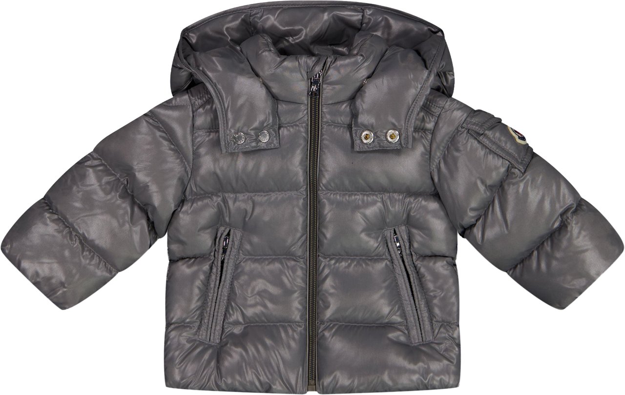 Moncler Maya Baby Jongens Winterjas In Grijs Grijs
