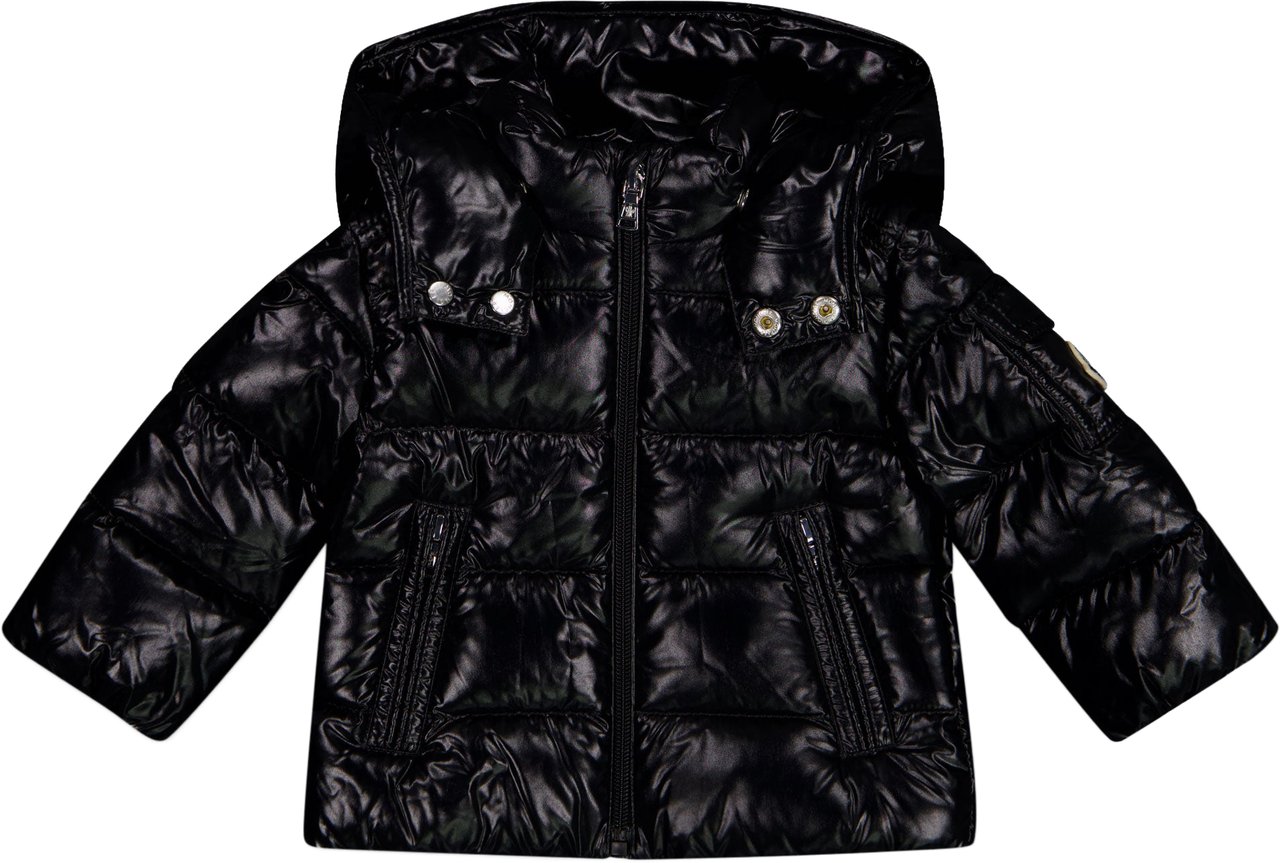 Moncler Maya Baby Jongens Winterjas In Zwart Zwart