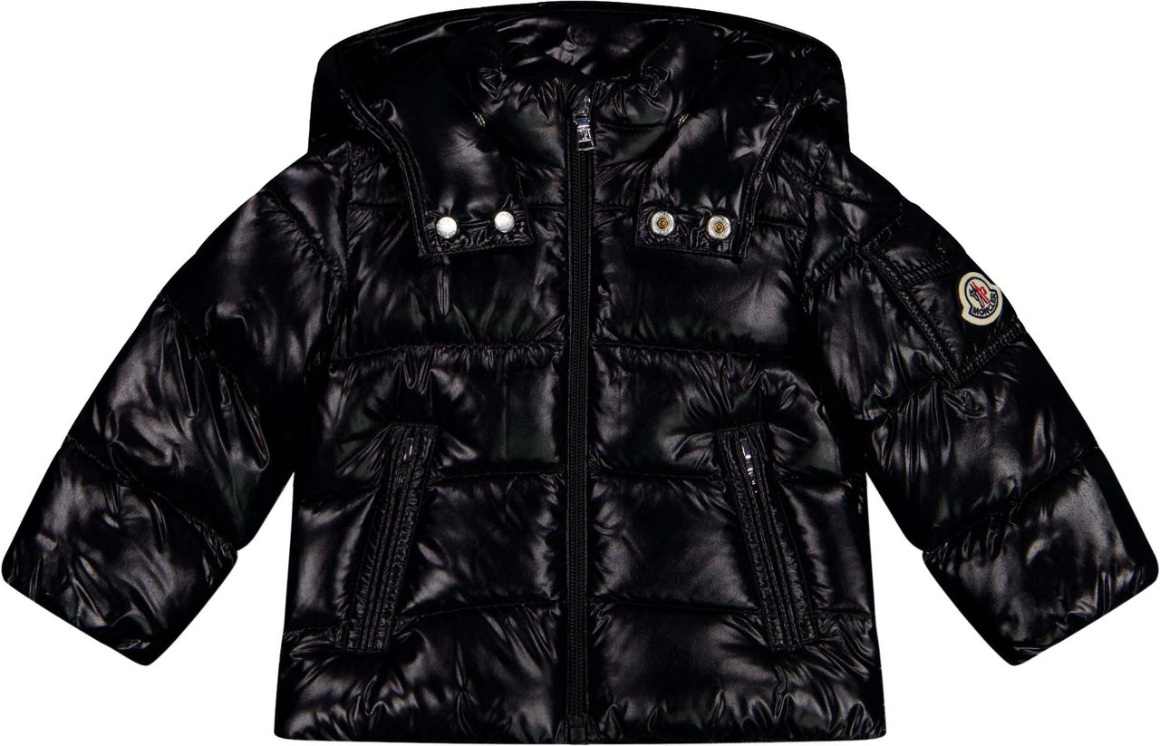Moncler Maya Baby Jongens Winterjas In Zwart Zwart