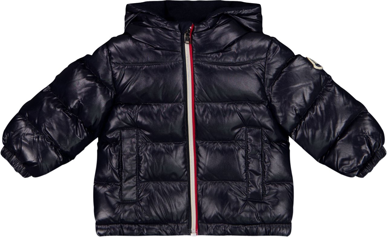 Moncler New Aubert Baby Jongens Winterjas In Navy Blauw