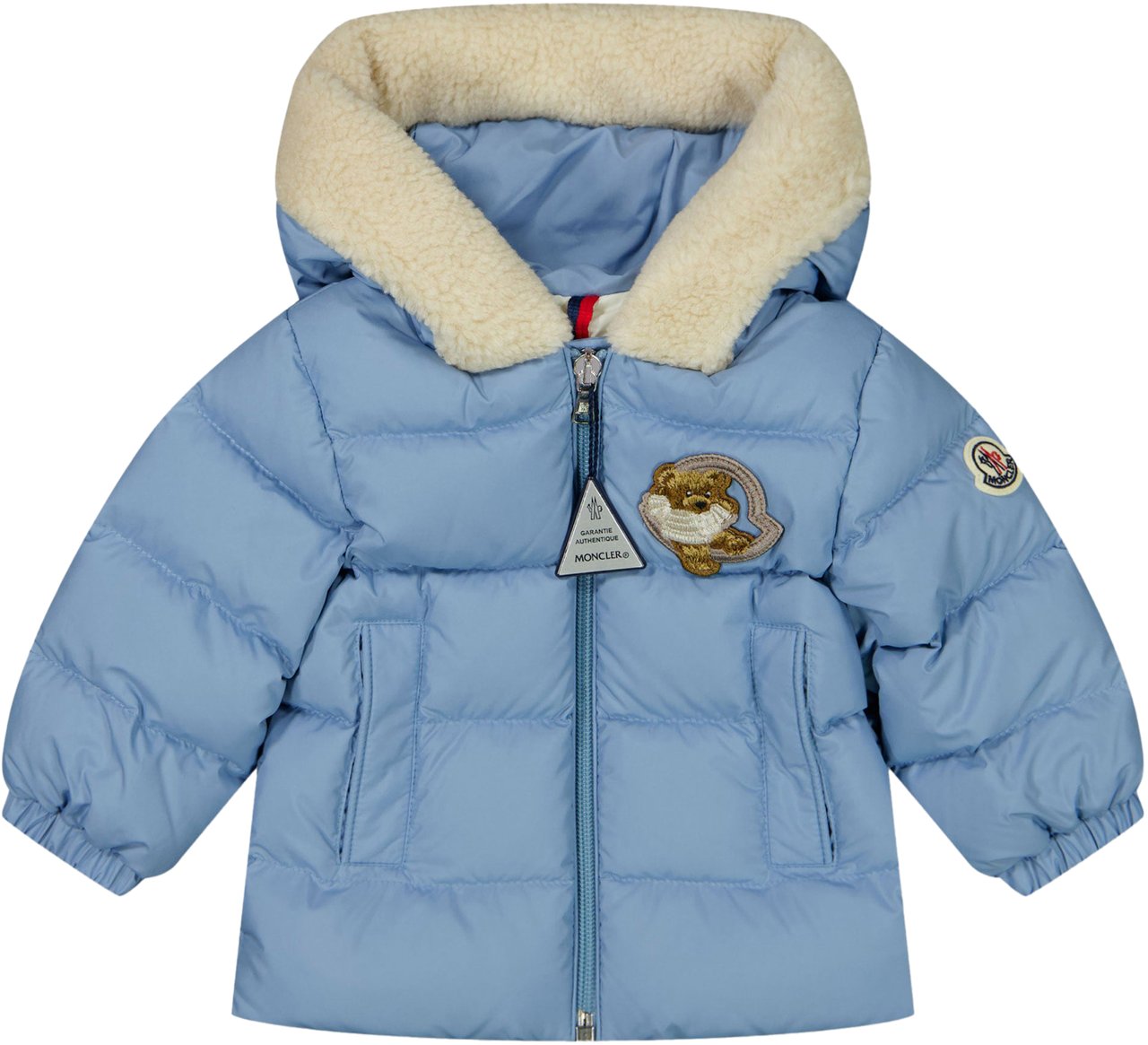 Moncler Moncler Kesimur Baby Jongens Winterjas In Licht Blauw Blauw