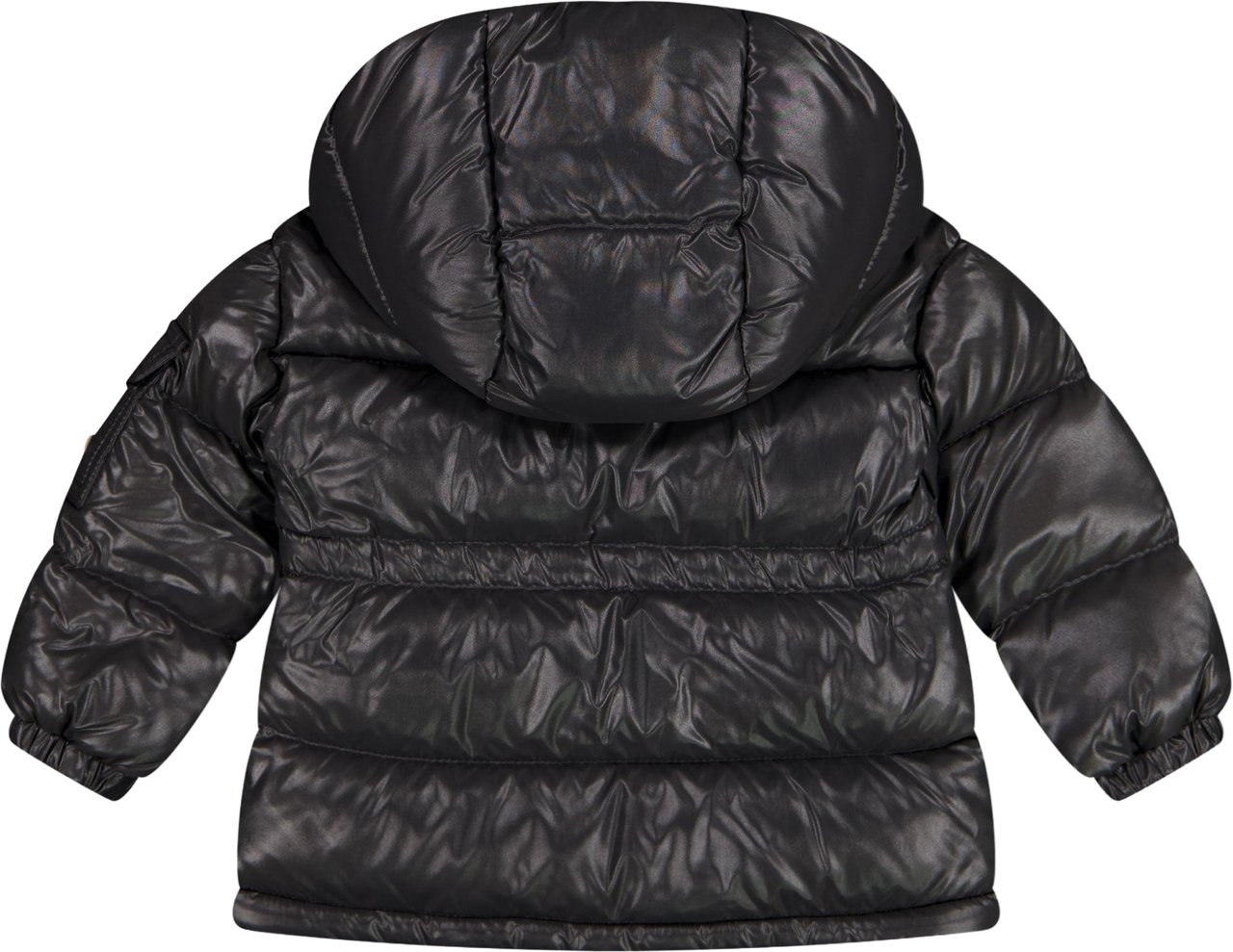 Moncler Maire Baby Meisjes Winterjas In Antraciet Zwart